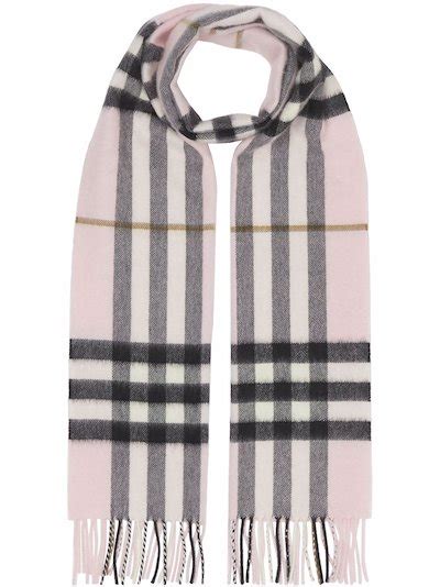 pink burberry check scarf|burberry check scarf wool fringe.